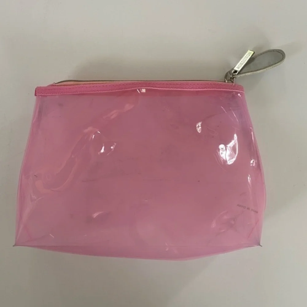 Nordstrom clear pink cosmetics bag